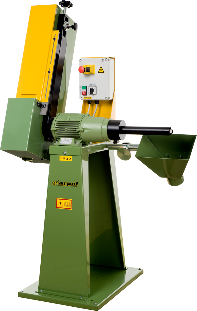 Abrasive belt sander, 2 speeds, conical long shaft