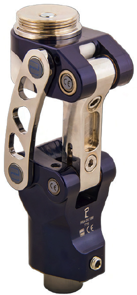 Polycentric knee disarticulation joint, aluminium alloy