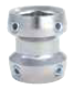 Adaptador duplo, aço inoxidável, tamanho 45