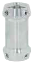 Adaptador duplo, aço inoxidável, tamanho 75