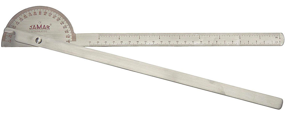 Goniometre, long branches, stainless steel, JAMAR®